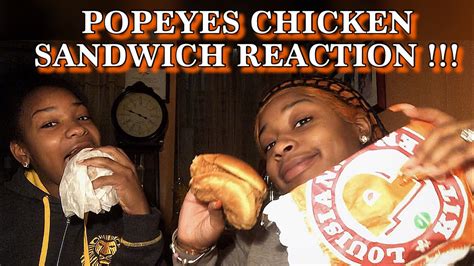 Popeyes Chicken Sandwich Reaction Mukbang Youtube