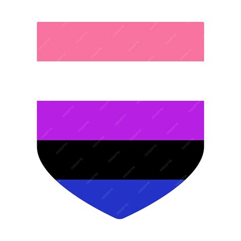 Premium Vector Genderfluid Pride Flag In Shape Lgbt Pride Flag In Shape