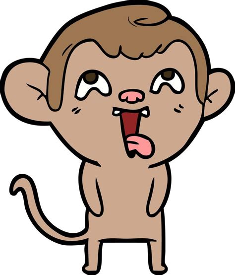 Cartoon Crazy Monkey 13780301 Vector Art At Vecteezy