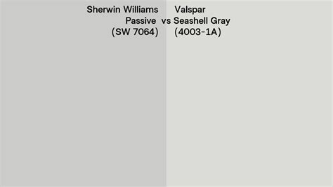 Sherwin Williams Passive SW 7064 Vs Valspar Seashell Gray 4003 1A