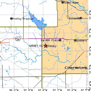 Cheney Lake Map Kansas - Fishing Cheney Reservoir In KS - Map, Fish ...