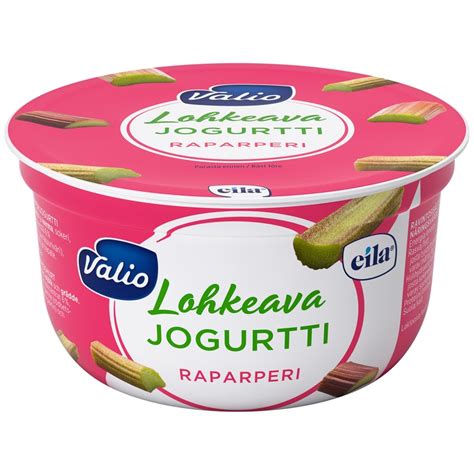 Valio Lohkeava Jogurtti 150g Raparperi Laktoositon Saariston Puoti