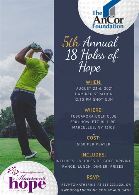 Ancor Charity Golf Tournament Maureen S Hope Foundation Central Ny