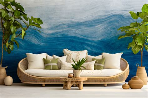 Wall Mural Photo Wallpaper Blue waves Nr. u97893 | Uwalls