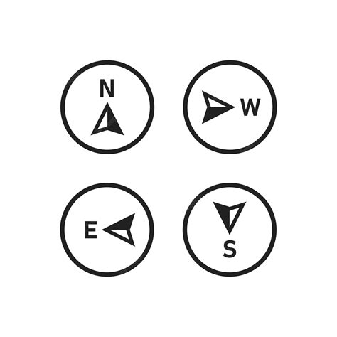 Premium Vector Compass Icon North West South East Map Arrow Sign