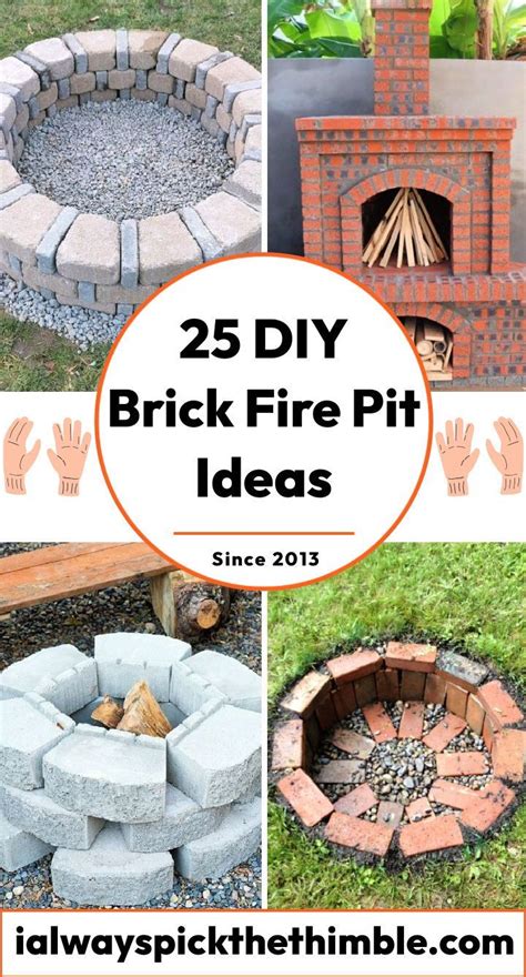 Diy Brick Fire Pit Ideas Build A Fire Pit With Bricks Brick Fire