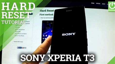 Como Fazer Um Hard Reset Ou Resetar Todos Os Modelos Sony Xperia Hot