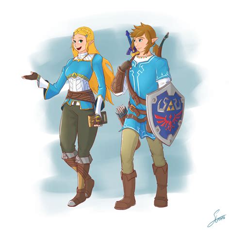 Zelda and Link BOTW by Stenns on DeviantArt