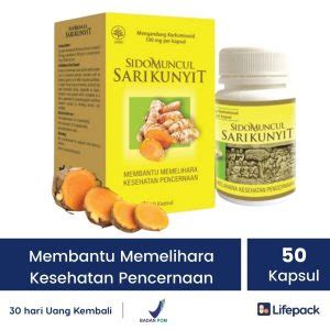 SIDO MUNCUL SARI KUNYIT LAMBUNG MAAG DAN PENCERNAAN 50 TABLET