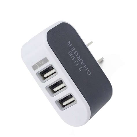 Universal Candy Color 3 Usb Multi Port Wall Charger Us Plug Wall Adapter Cube Block Ac 110 220v