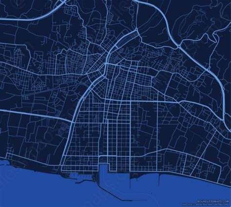 Kalamata Dark Blue Vector Map Boundless Maps