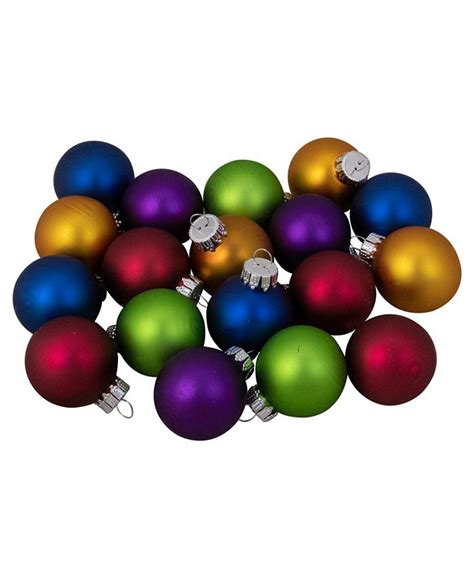 Northlight 18 Count Matte Glass Ball Christmas Ornament Set Macys