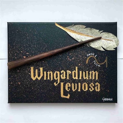 Harry Potter Wingardium Leviosa Canvas Jenn Garman Artist