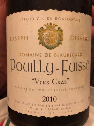 Joseph Deshaires Pouilly Fuissé Vers Cras Vivino US