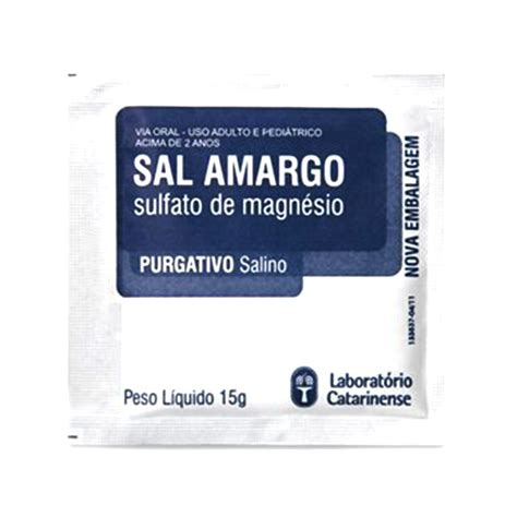 KIT 05 SAL AMARGO PURIFICADO CATARINENSE 15G Cada Shopee Brasil