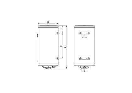 Bojler Termorad BTCR 80 Standard Emajlirani Kazan Zapremina 80l Frog