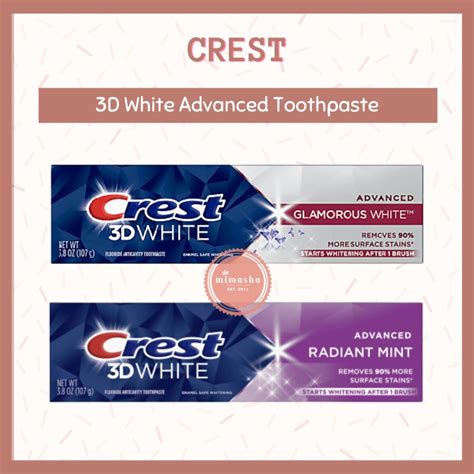 Jual Crest 3D White Whitening Toothpaste Glamorous White Radiant Mint