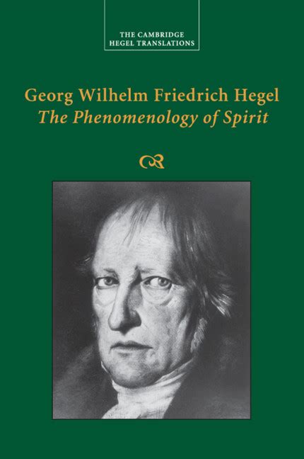 Georg Wilhelm Friedrich Hegel The Phenomenology Of Spirit