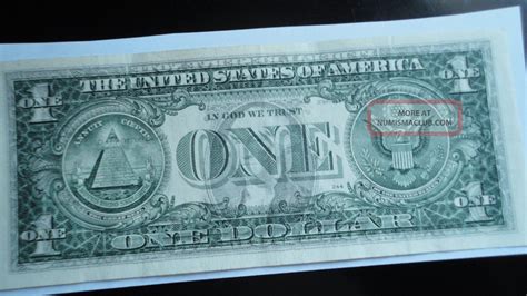 Rare $1 Dollar Bill Overprint Error Federal Reserve Note Misprint