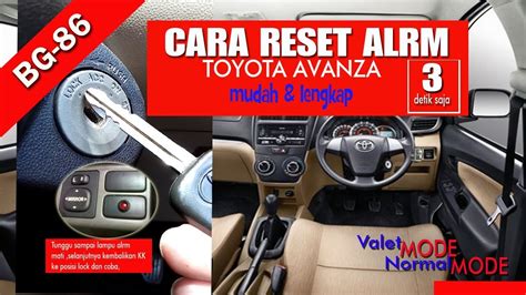 Cara Reset Alarm Toyota Avanza Dengan Mudah Youtube