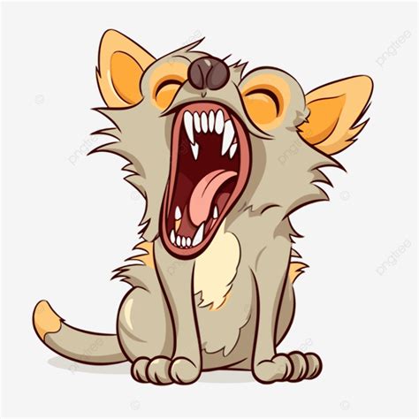 Yawn Clipart Vector In The Style Of Subtle Expressions Cartoon Yawn