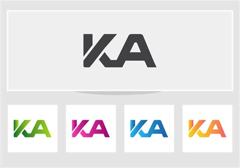 modern ka logo letter design template  vector art  vecteezy