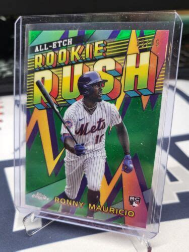 Topps Chrome Ronny Mauricio Rc Cerr Green All Etch Rookie