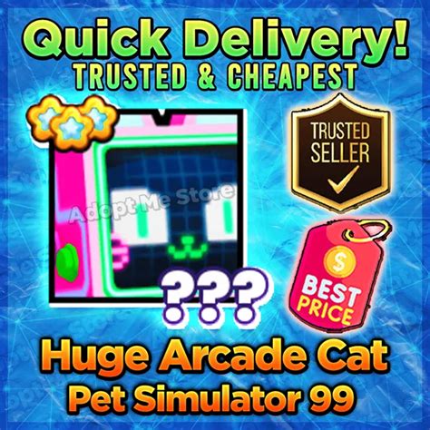 Pet Sim Huge Arcade Cat Roblox Game Items Gameflip