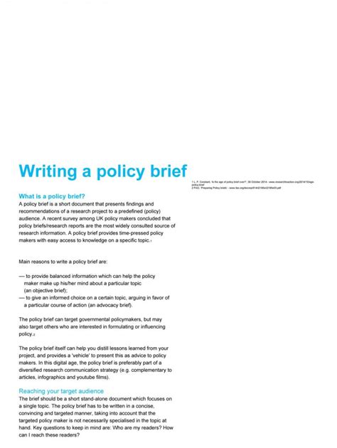 50 Free Policy Brief Templates Ms Word Templatelab