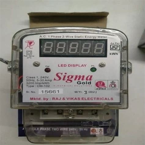 Ac Single Phase Wire Static Energy Meter Model Name Number Sigma