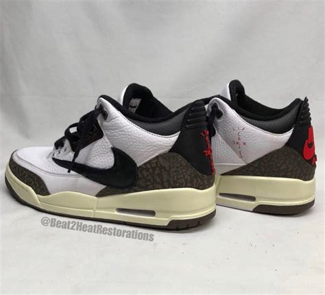 Air Jordan 3 ‘travis Scott Custom Sneakers Fashion Streetwear Shoes