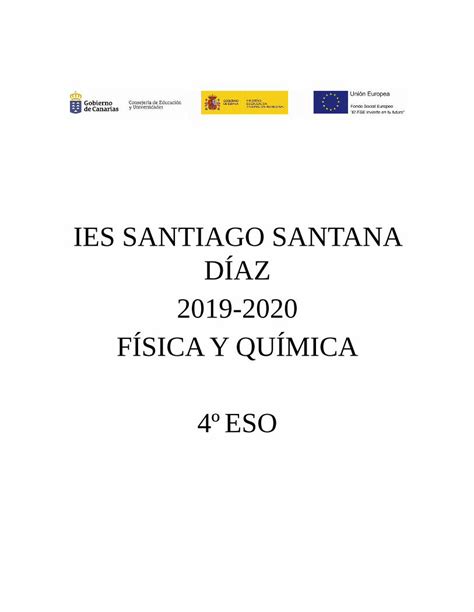 PDF IES SANTIAGO SANTANA DÍAZ 2019 2020 FÍSICA Y QUÍMICA que se