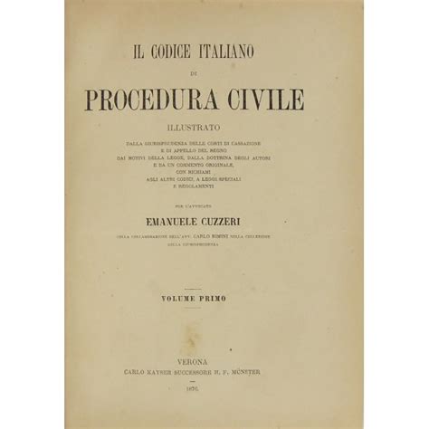 Il Codice Italiano Di Procedura Civile Illustrato