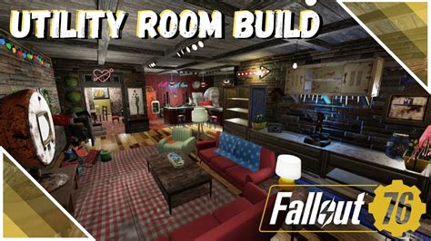 Fallout 76 Camp Shelter Build Homey Utility Room Youtube