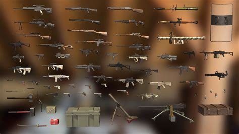 Pbr Weapons Pack Low Poly