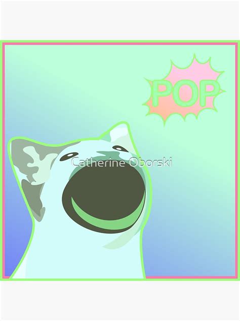 Popcat Graphic Pop Comic Style Art Sticker For Sale By COborski