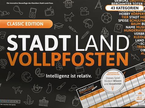 Stadt Land Vollpfosten Classic Edition Spiel Anleitung Und