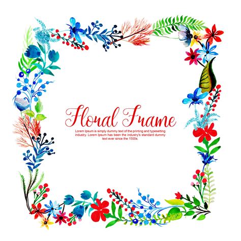 Fundo Floral Multi Purpose Floral Frame Vetor Premium