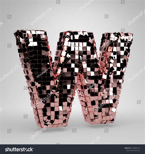 Ilustrasi Stok Rose Gold Disco Ball Uppercase Letter