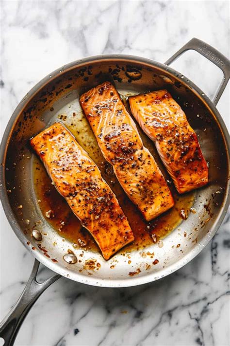 The Best One Pan Maple Glazed Salmon • Salted Mint