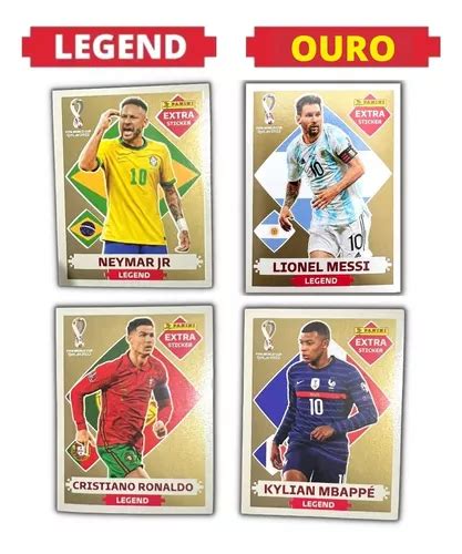 Figurinhas Legend Copa Gold Mbappe Neymar Cr Messi Venda Em