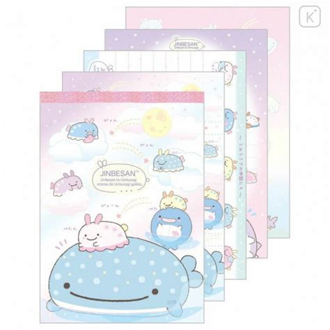 Japan San X A Notepad Jinbesan To Umiusagi Pink Kawaii Limited