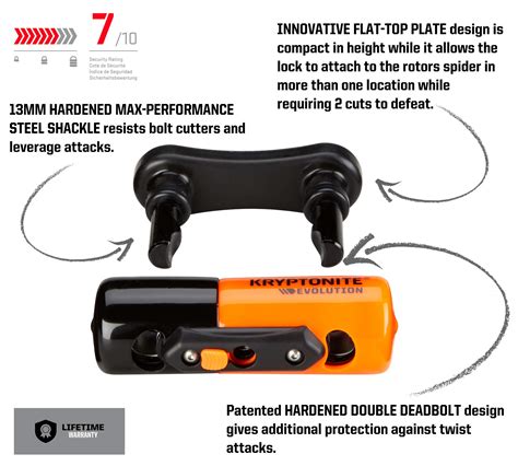 Mua Kryptonite 003212 Evolution Compact Disc Lock Orange 13mm Hardened