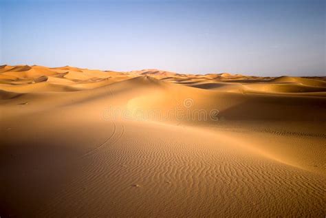 Desert Panorama Sand Dunes Sahara Libya Stock Image Image Of