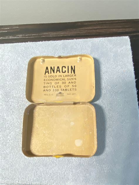 Vintage Anacin Twelve Tablet Pill Tin Etsy