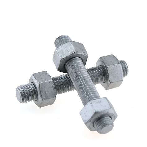 Hot Dip Galvanized Astm A B A H Stud Bolts And Nuts