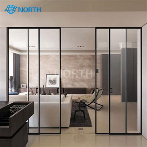 Price Aluminum Frames Commercial Double Interior Glass Frameless