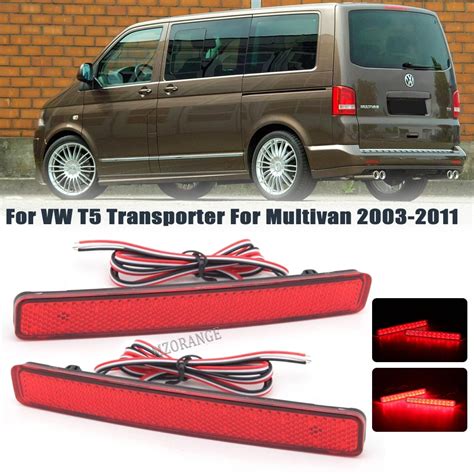 Led Rear Bumper Reflector Light For Volkswagen Vw T Transporter