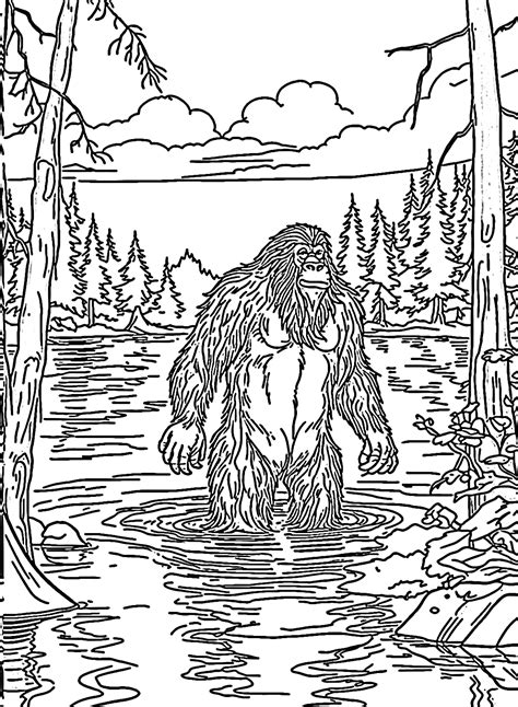 30 Bigfoot Coloring Pages