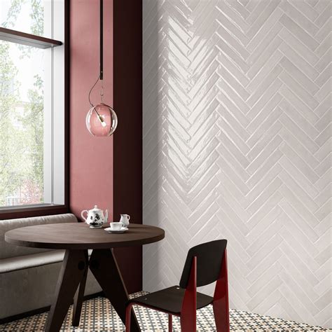 Paint Bianco White 3x16 Glossy Porcelain Subway Tile Porcelain Wall